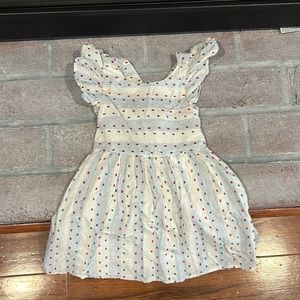 Cat & Jack White Dress with Red and Blue Dots